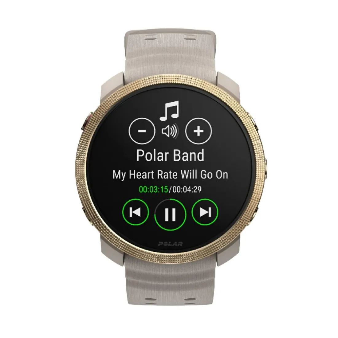 Montre connectée Mixte POLAR Vantage M3 Greige Sand - 900112399 Bracelet Silicone Beige