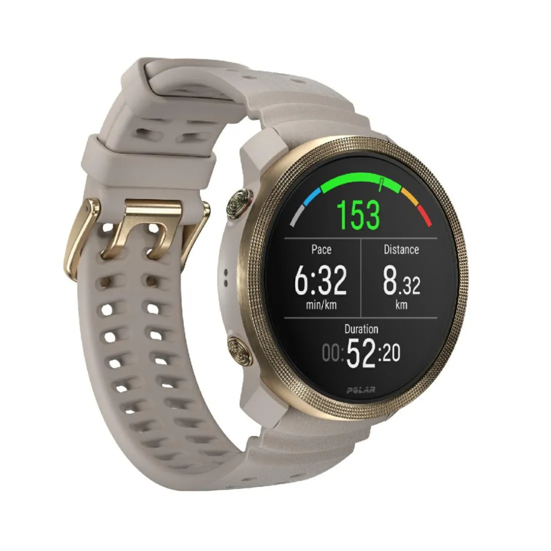 Montre connectée Mixte POLAR Vantage M3 Greige Sand - 900112399 Bracelet Silicone Beige