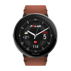 Montre connectée Mixte Polar Ignite 3 Titanium Cuir Marron M/L