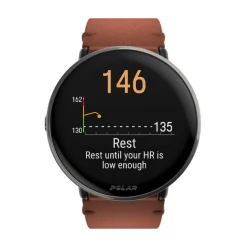Montre connectée Mixte Polar Ignite 3 Titanium Cuir Marron M/L