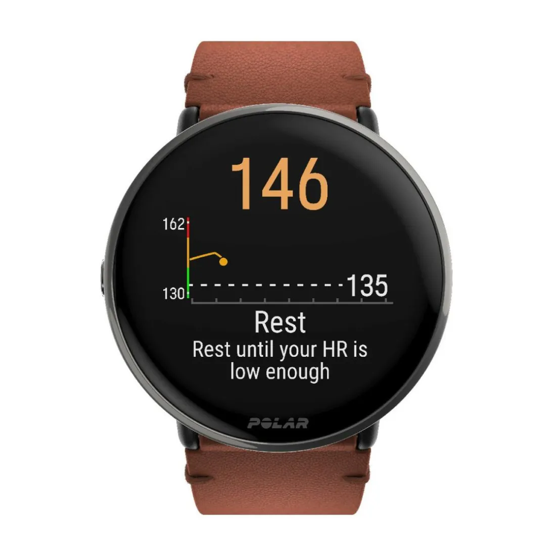 Montre connectée Mixte Polar Ignite 3 Titanium Cuir Marron M/L