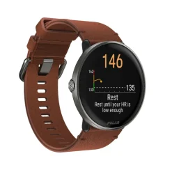 Montre connectée Mixte Polar Ignite 3 Titanium Cuir Marron M/L