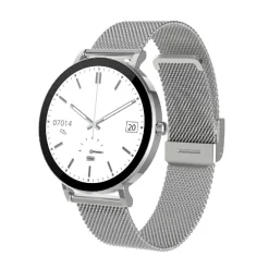 Montre connectée Mixte Smarty Super Slim Amoled - SW079B Bracelet Acier Argent