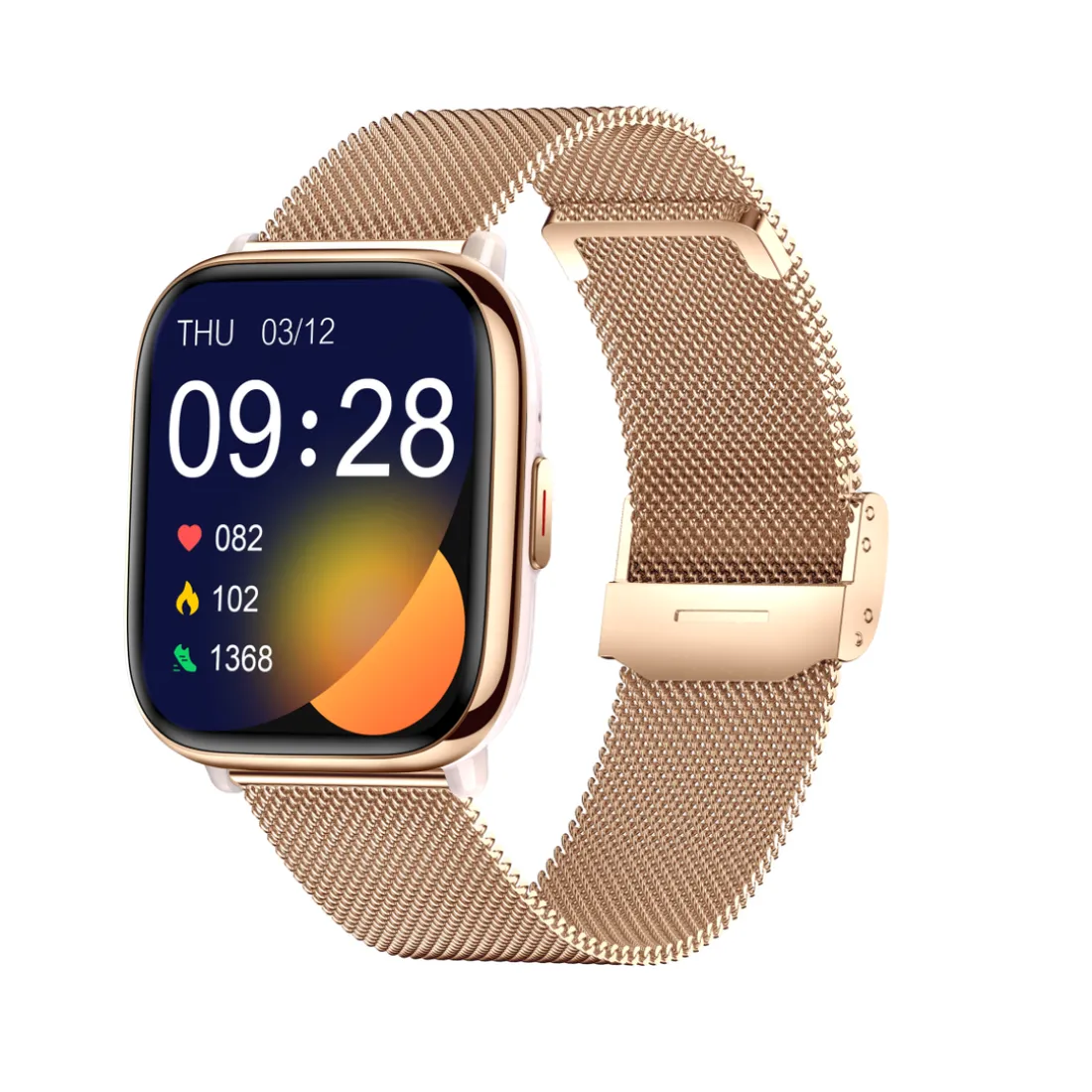 Montre connectée Mixte Smarty Overtake - SW081G Bracelet Acier Doré rose