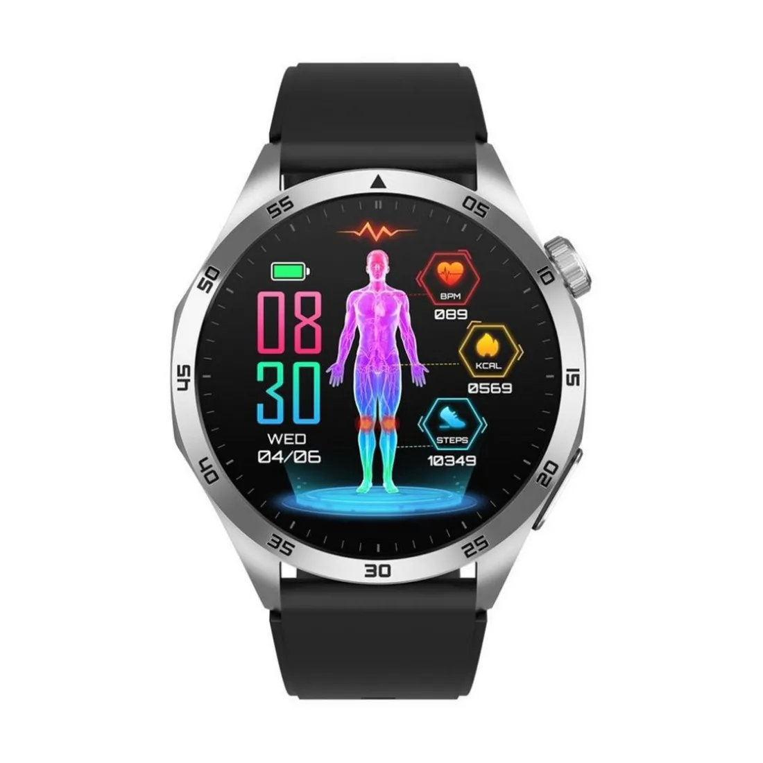 Montre connectée Mixte Smarty Take Care - SW083B Bracelet Silicone Noir