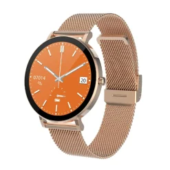 Montre connectée Mixte Smarty Super Slim Amoled - SW079A Bracelet Acier Doré rose