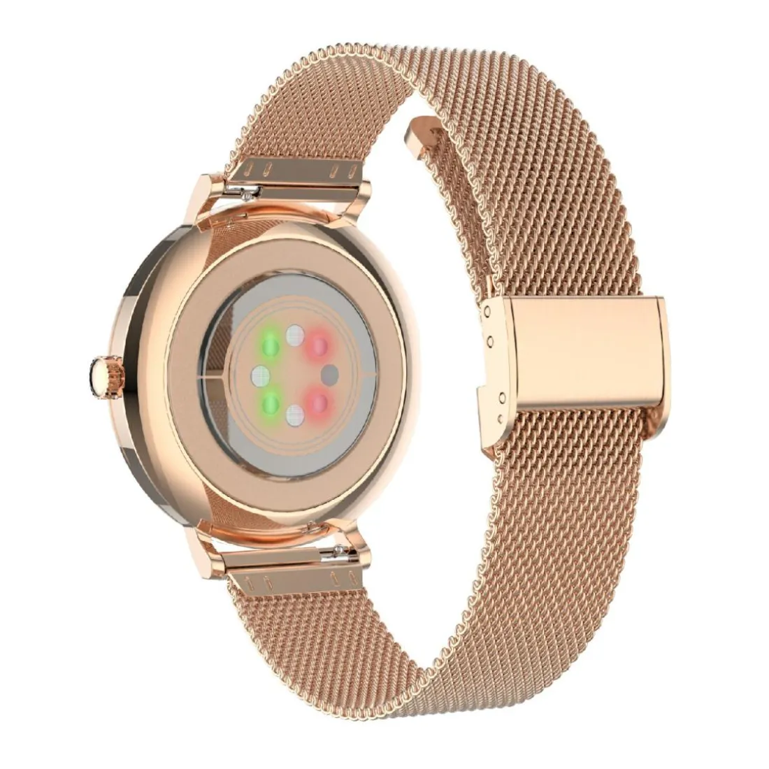 Montre connectée Mixte Smarty Super Slim Amoled - SW079A Bracelet Acier Doré rose