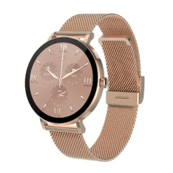 Montre connectée Mixte Smarty Super Slim Amoled - SW079A Bracelet Acier Doré rose