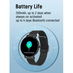Montre connectée Mixte Smarty Super Slim Amoled - SW079A Bracelet Acier Doré rose