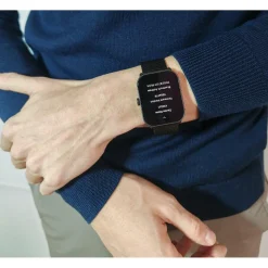 Montre connectée Mixte Smarty Super Amoled - SW070H Bracelet Acier Noir