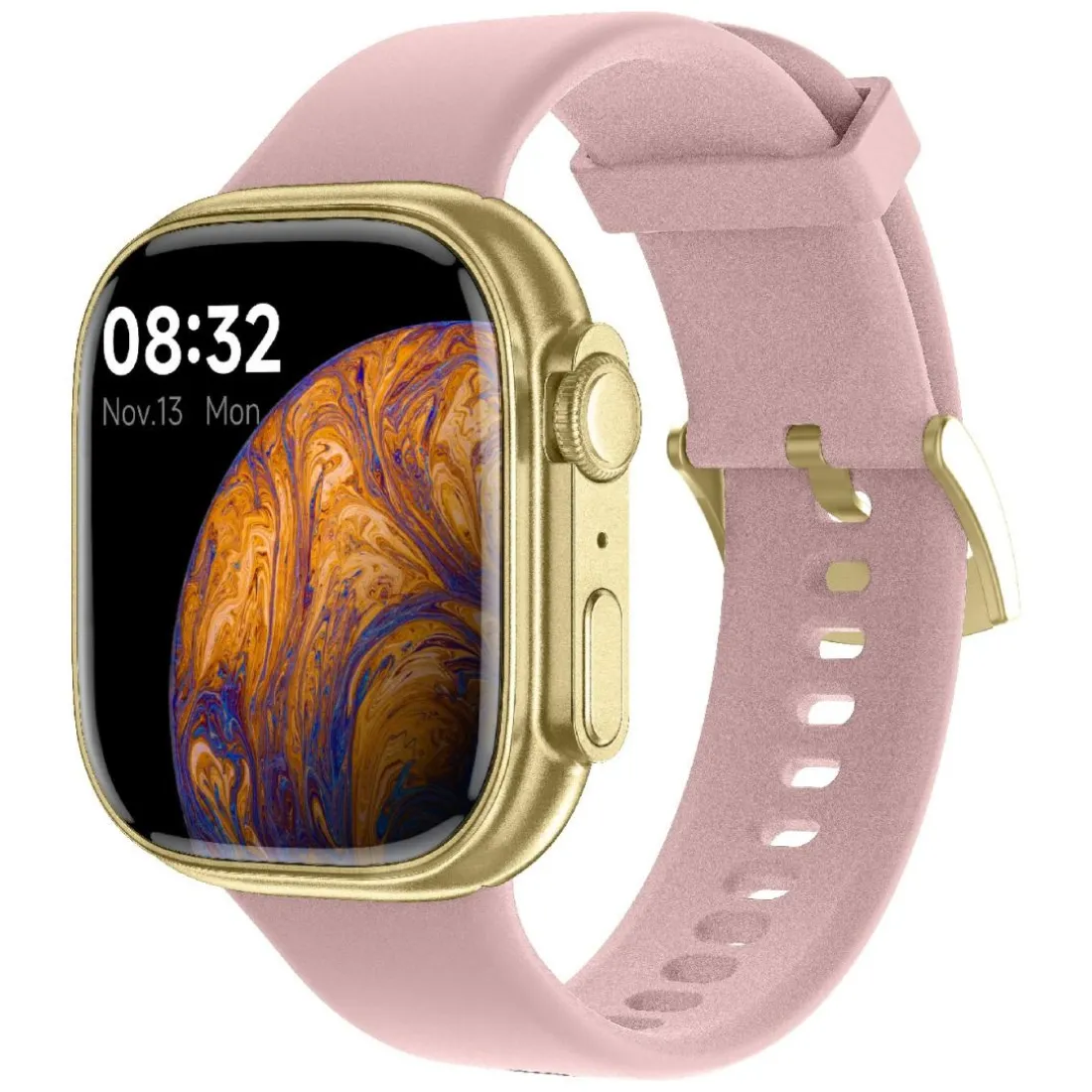 Montre connectée Mixte Smarty Powerful Amoled - SW071D Bracelet Silicone Rose