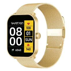 Montre connectée Mixte Smarty Super Amoled - SW070L Bracelet Acier Doré