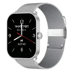 Montre connectée Mixte Smarty Super Amoled - SW070I Bracelet Acier Argent