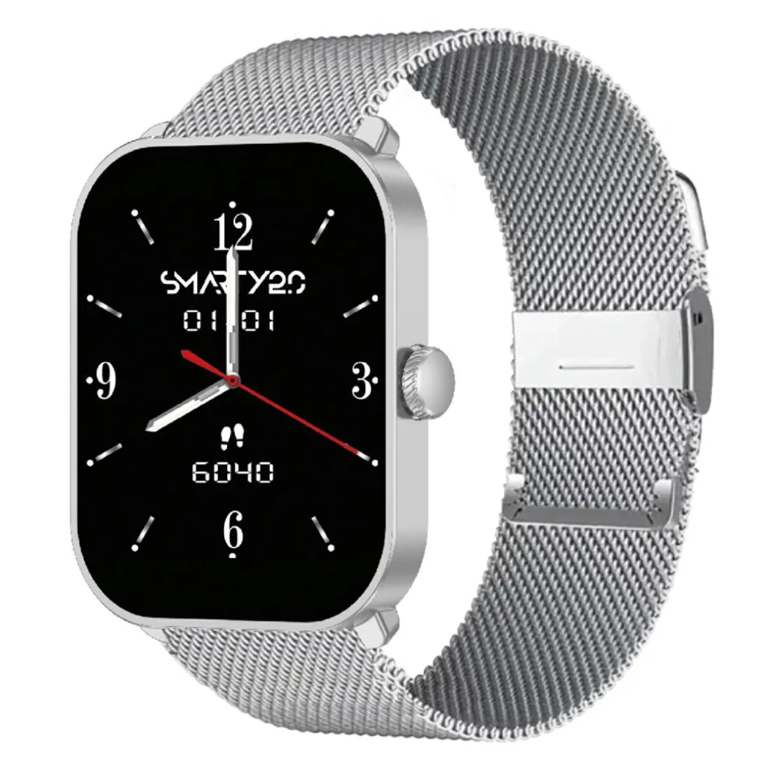 Montre connectée Mixte Smarty Super Amoled - SW070I Bracelet Acier Argent