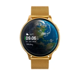 Montre connectée Mixte Tekday - 656536 Bracelet Acier Jaune