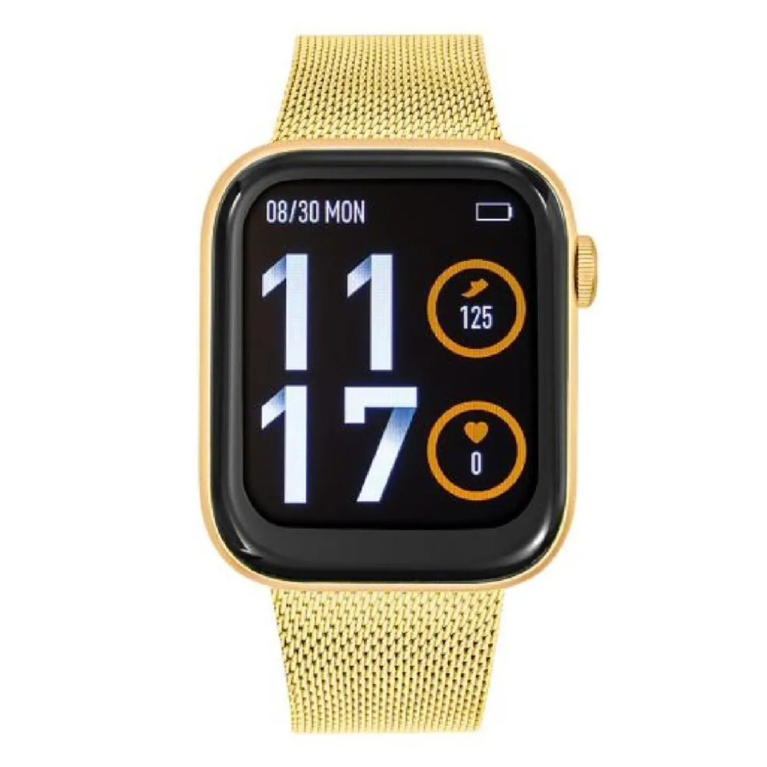 Montre connectée Mixte Tekday - 656515 Bracelet Acier Jaune
