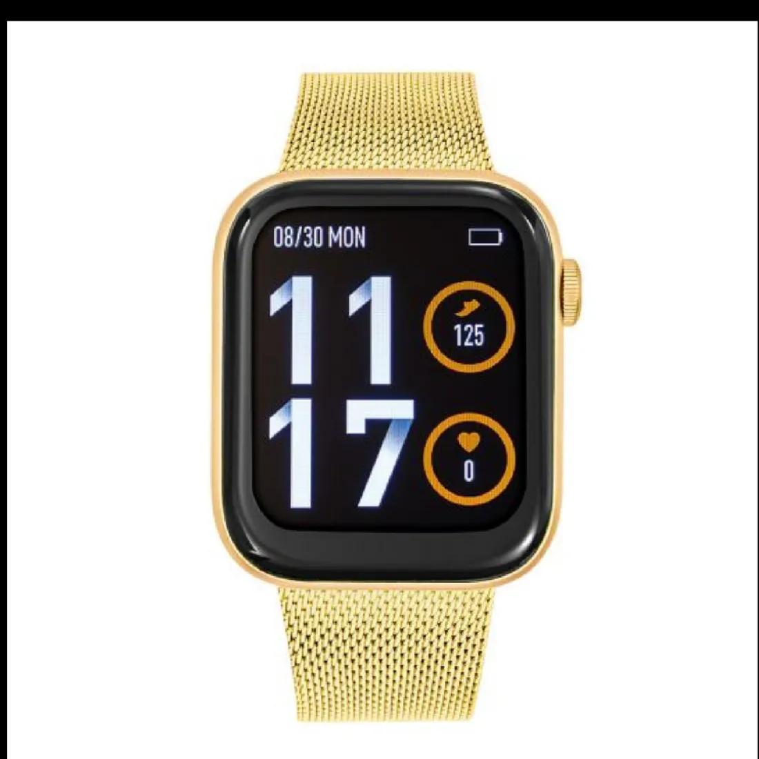 Montre connectée Mixte Tekday - 656515 Bracelet Acier Jaune