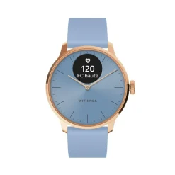 Montre de Santé Connecté Femme Withings Scanwatch Light - Wsw L Roblu Bracelet Caoutchouc Bleu