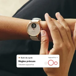 Montre de Santé Connecté Femme Withings Scanwatch Light - Wsw L Rowhi Bracelet Caoutchouc Blanc