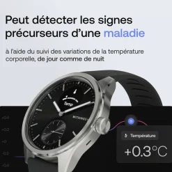 Montre de Santé Connecté Femme Withings Scanwatch Light - Wsw L White Bracelet Caoutchouc Gris