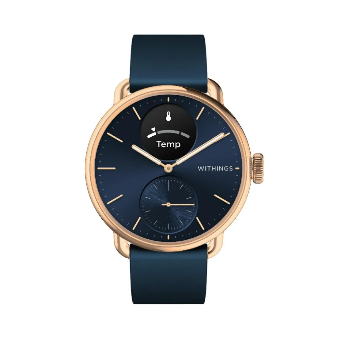Montre de Santé Connecté Femme Withings Scanwatch 2 - Wsw 238 Roblu Bracelet Caoutchouc Bleu