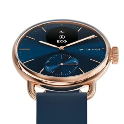 Montre de Santé Connecté Femme Withings Scanwatch 2 - Wsw 238 Roblu Bracelet Caoutchouc Bleu