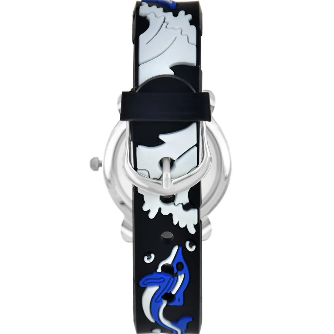 Montre enfant dauphin noir et bleu