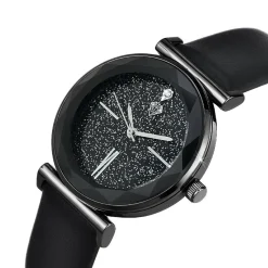 Montre femme MF476-DIAMANT - Bracelet Cuir Noir