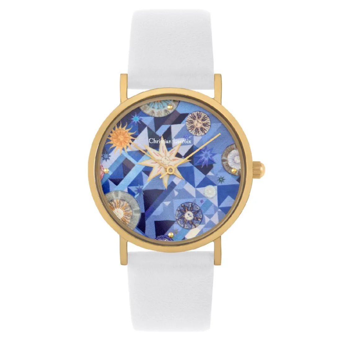 Montre Femme Christian Lacroix Montres Boutis Sun - CLW903 Bracelet Cuir Blanc