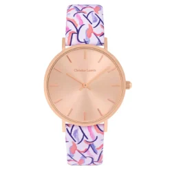 Montre Femme Christian Lacroix Montres Sunflowers A Charleston - CLW911 Bracelet Cuir Rose