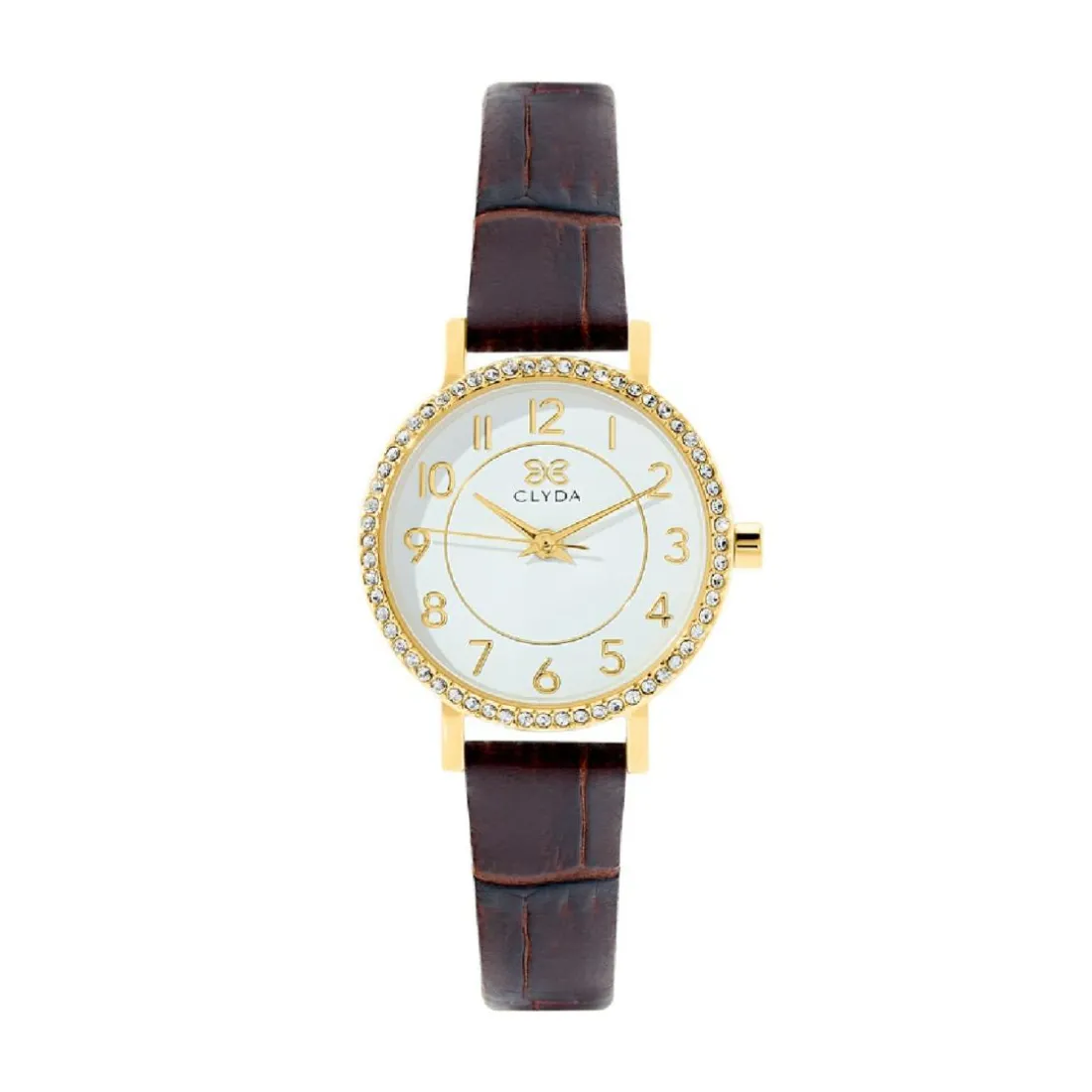 Montre Femme Clyda Justine - CLA826DWR Bracelet Cuir Marron