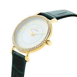 Montre Femme Clyda Justine - CLA826DWV Bracelet Cuir Vert