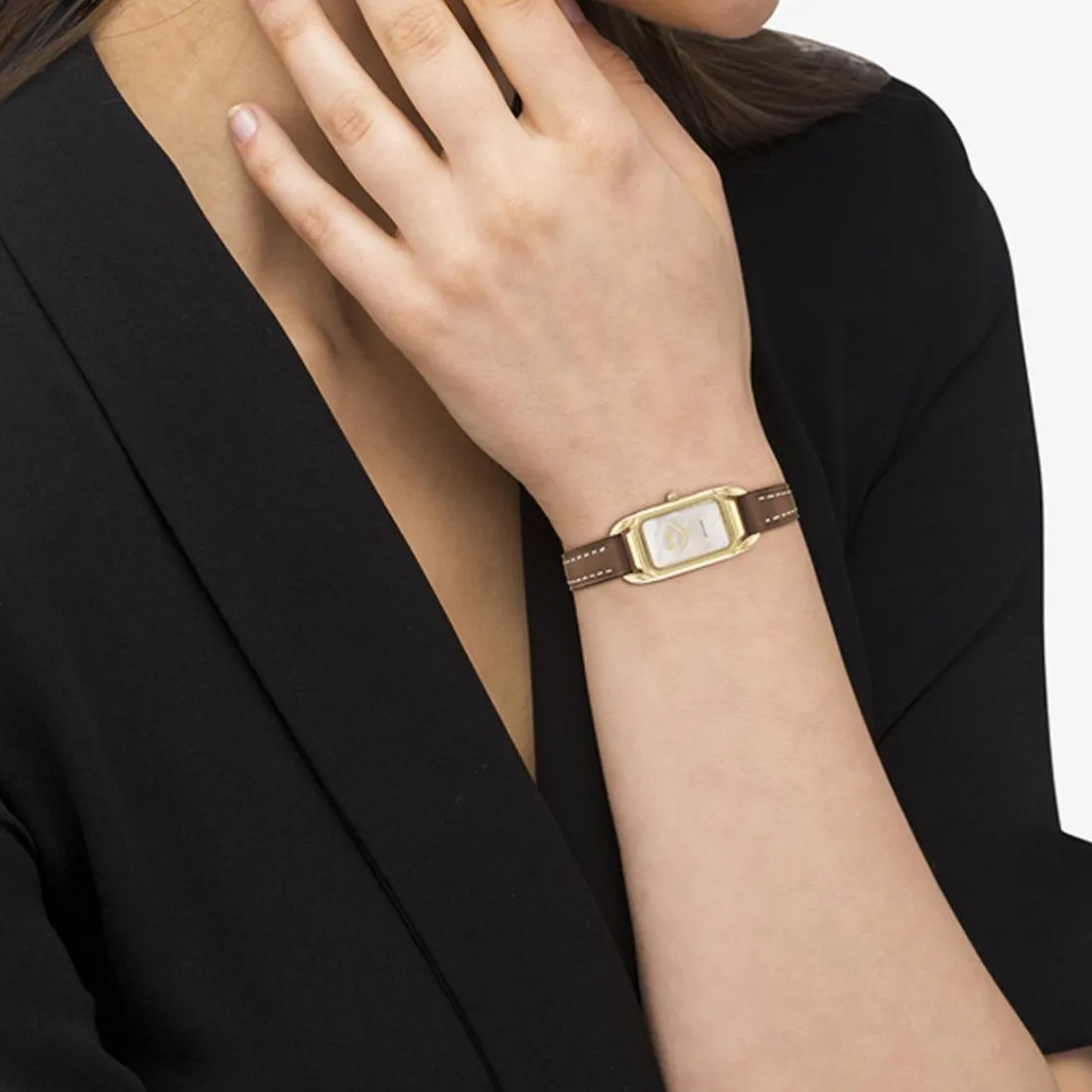 Montre Femme Coach Cadie - 14504028 Bracelet Cuir Marron