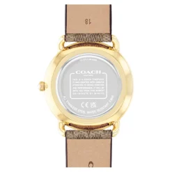 Montre Femme Coach Elliot - 14504205 Bracelet Cuir Marron