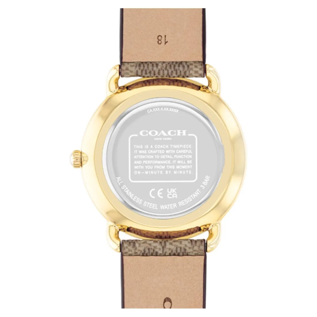 Montre Femme Coach Elliot - 14504205 Bracelet Cuir Marron