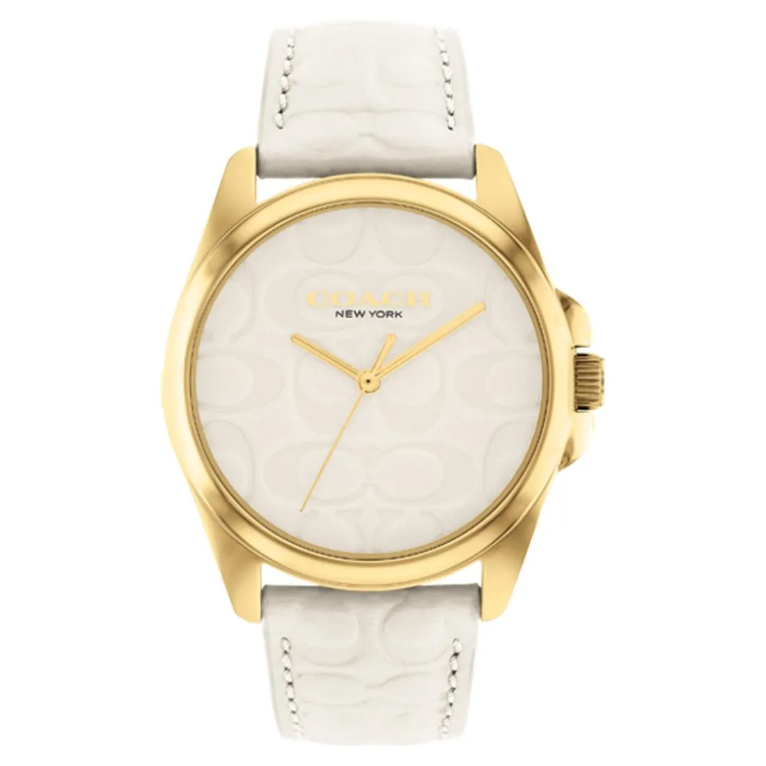 Montre Femme Coach Greyson - 14504141 Bracelet Cuir Blanc