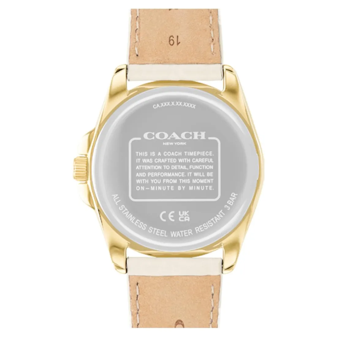 Montre Femme Coach Greyson - 14504141 Bracelet Cuir Blanc