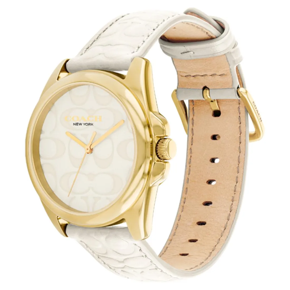 Montre Femme Coach Greyson - 14504141 Bracelet Cuir Blanc