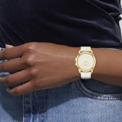 Montre Femme Coach Greyson - 14504141 Bracelet Cuir Blanc