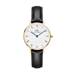 Montre Femme Daniel Wellington Roman Numerals - DW00100686 Bracelet Cuir Noir