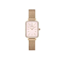 Montre Femme Daniel Wellington Bezel - DW00100669 Bracelet Acier Doré Rose