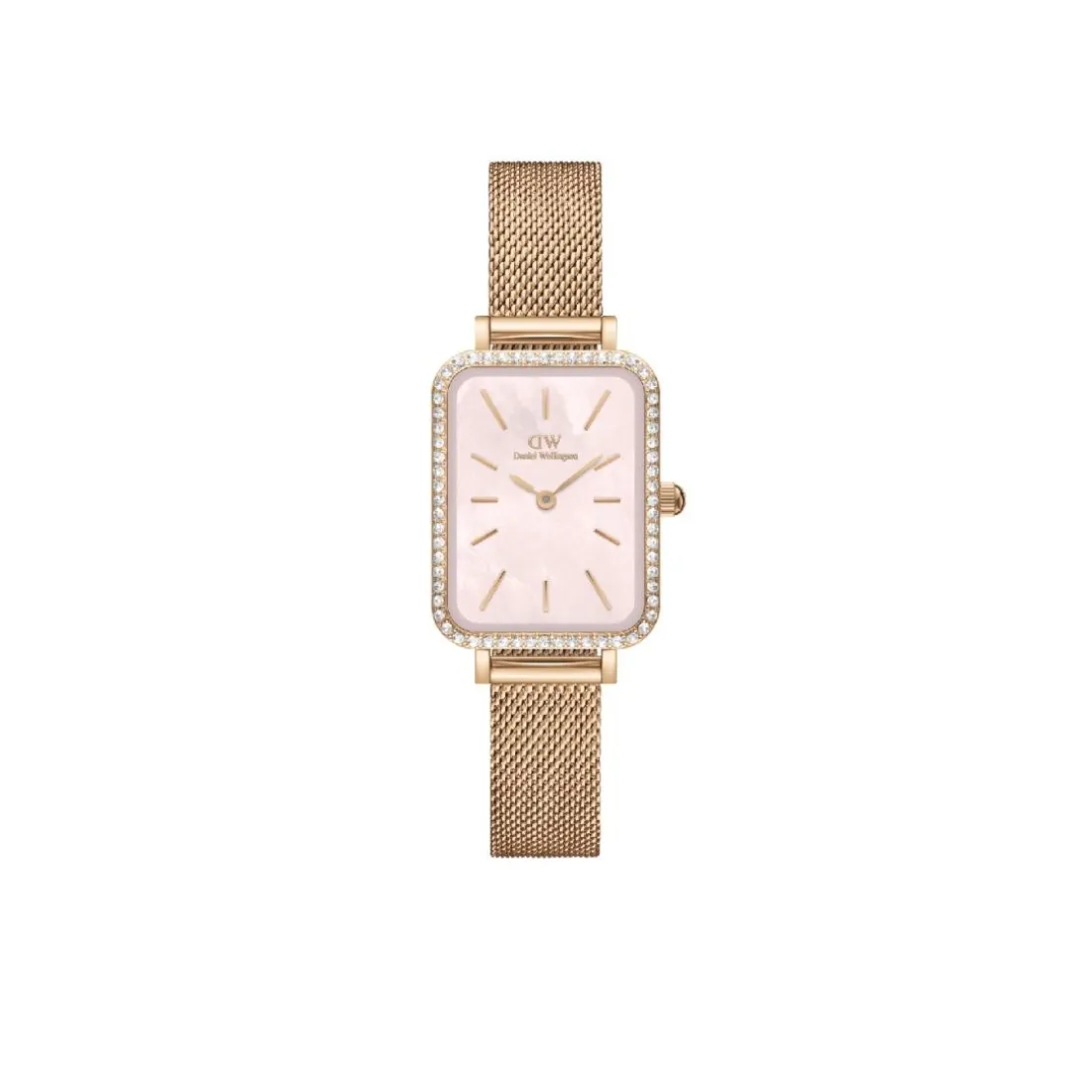 Montre Femme Daniel Wellington Bezel - DW00100669 Bracelet Acier Doré Rose