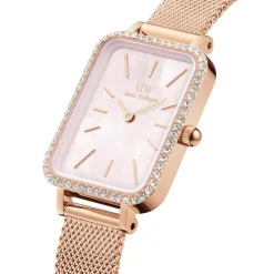 Montre Femme Daniel Wellington Bezel - DW00100669 Bracelet Acier Doré Rose