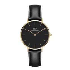 Montre femme DW00100547 - Bracelet Cuir Noir - Daniel Wellington Petite