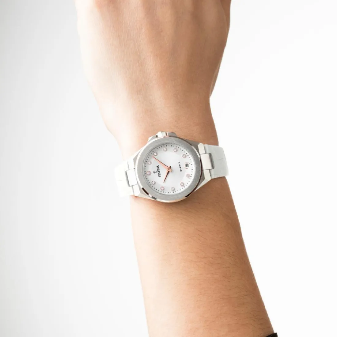 Montre Femme Festina Mademoiselle - F20701-1 Bracelet Cuir Blanc