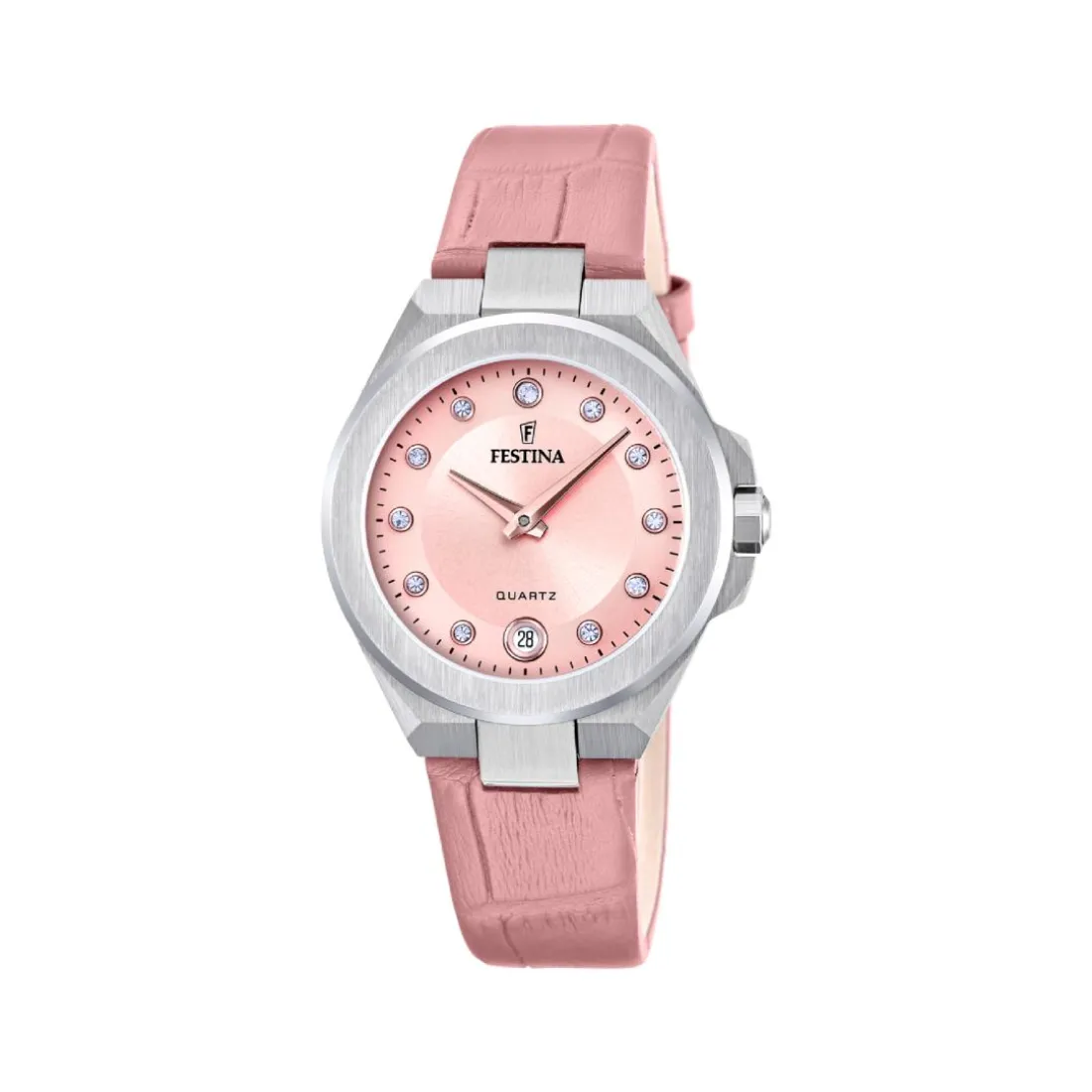 Montre Femme Festina Mademoiselle - F20701-2 Bracelet Cuir Rose