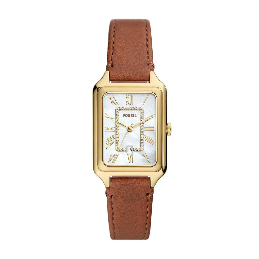 Montre femme Fossil ES5307 - Bracelet Cuir Marron