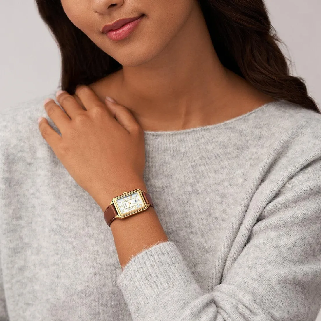 Montre femme Fossil ES5307 - Bracelet Cuir Marron