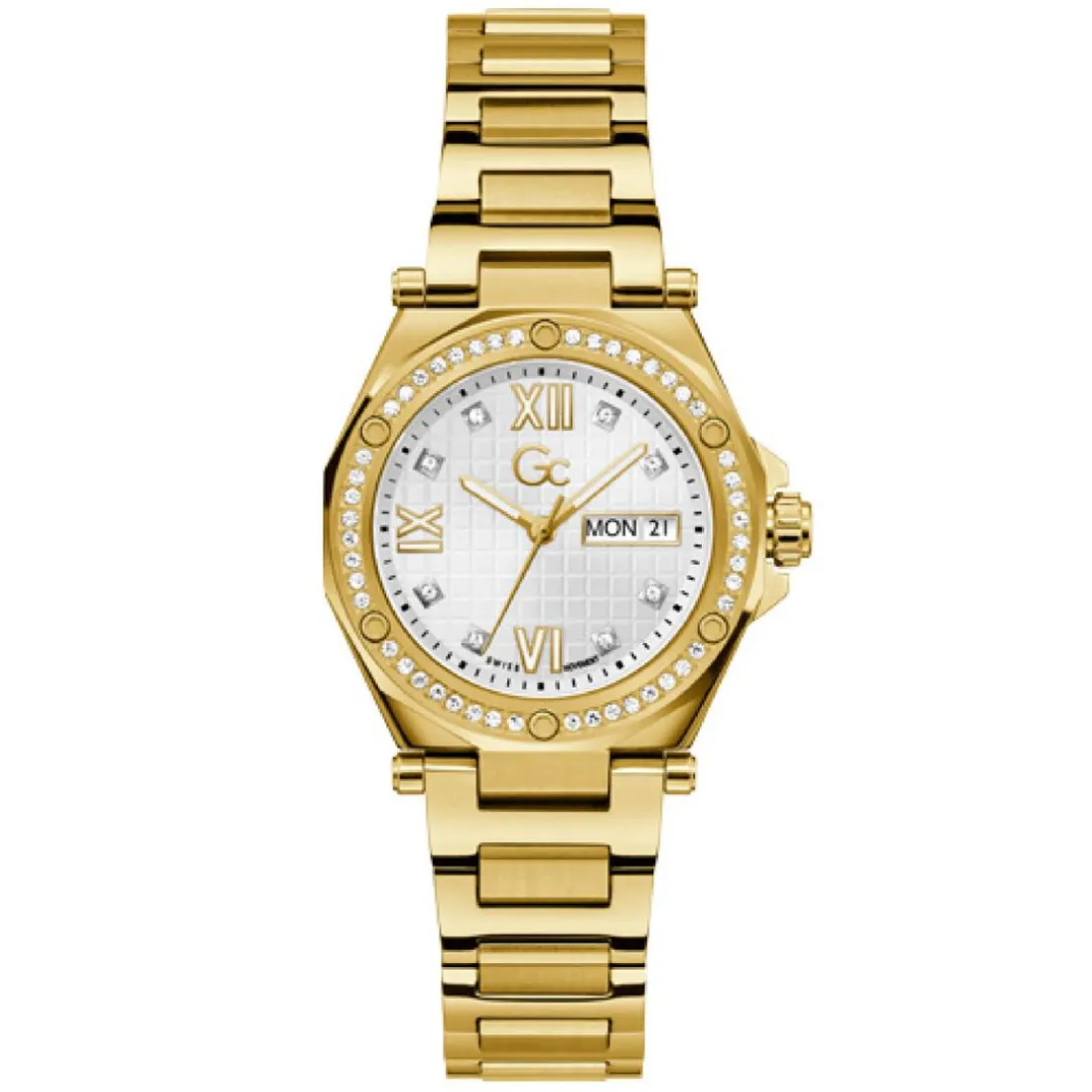 Montre femme Gc Legacy Lady Z20008L1MF avec bracelet en acier doré
