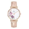 Montre Femme Go Mademoiselle Fleurs - 699594 Bracelet Doré rose